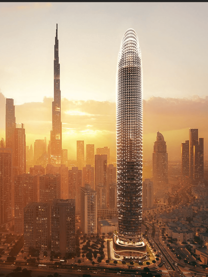 Binghatti Skyblade residential tower in Downtown Dubai