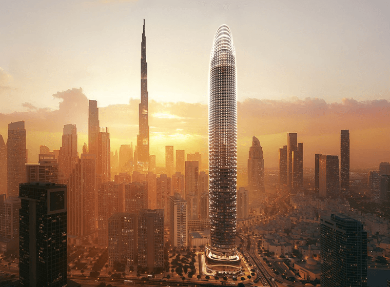Binghatti Skyblade residential tower in Downtown Dubai