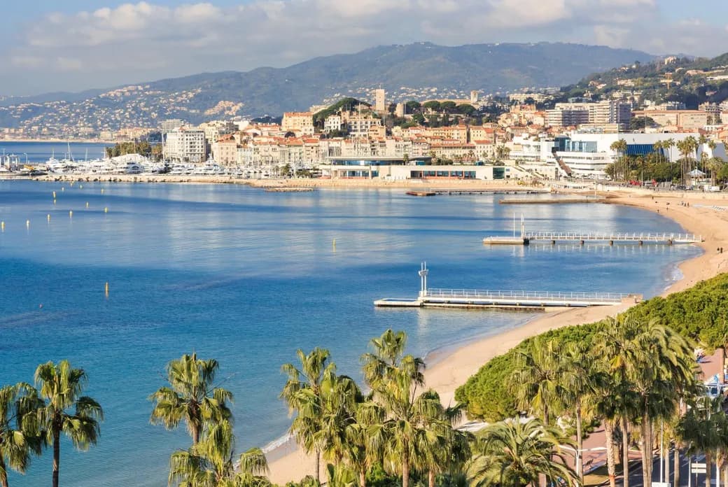 Photo de la croisette de Cannes en Côte d'Azur, France