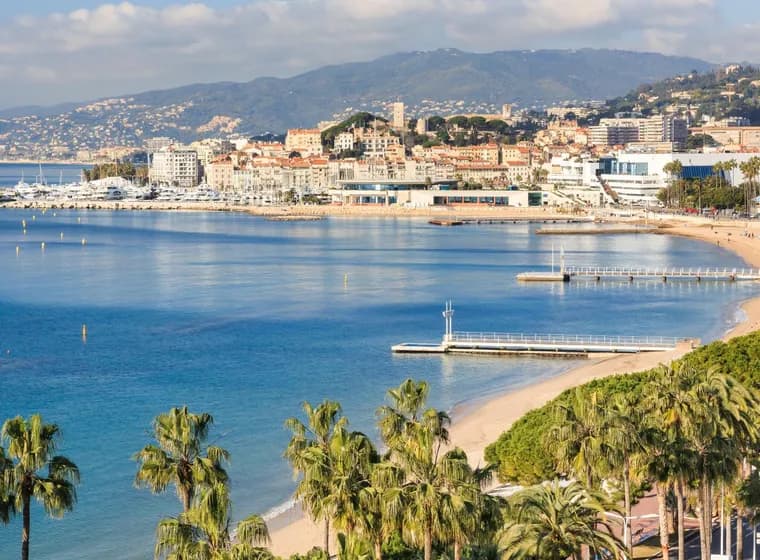 Photo de la croisette de Cannes en Côte d'Azur, France