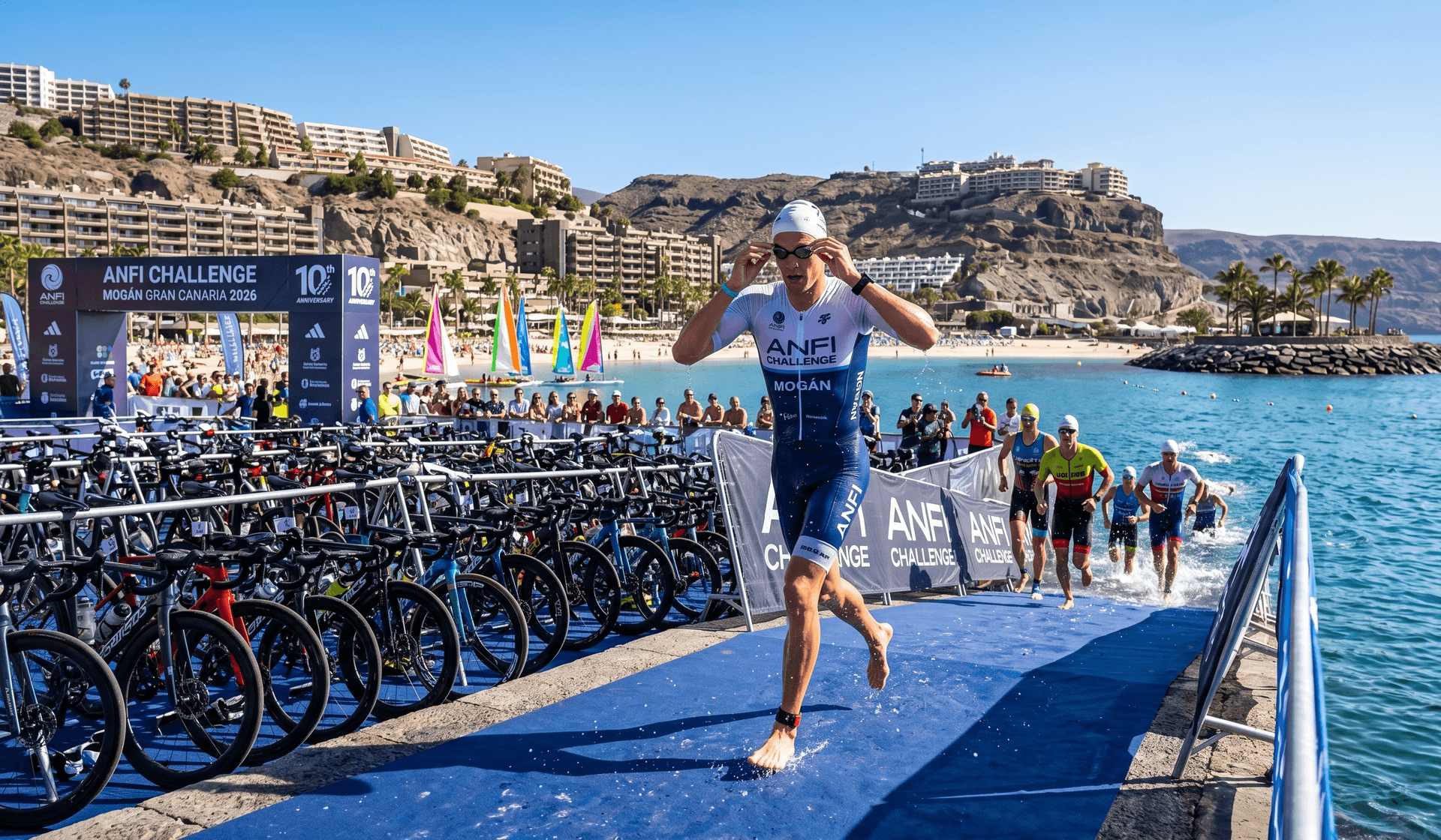 Deportista durante un evento deportivo en Gran Canaria