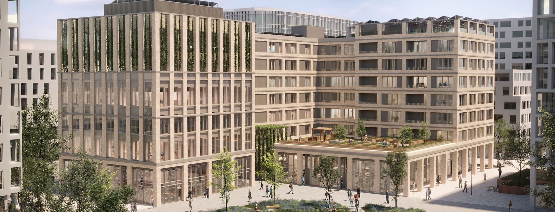 New modern project of a residence with 64 apartments in Belval