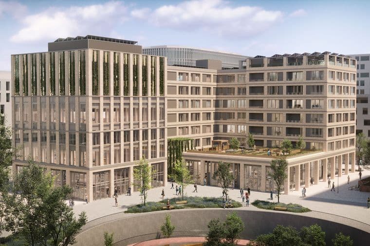 New modern project of a residence with 64 apartments in Belval