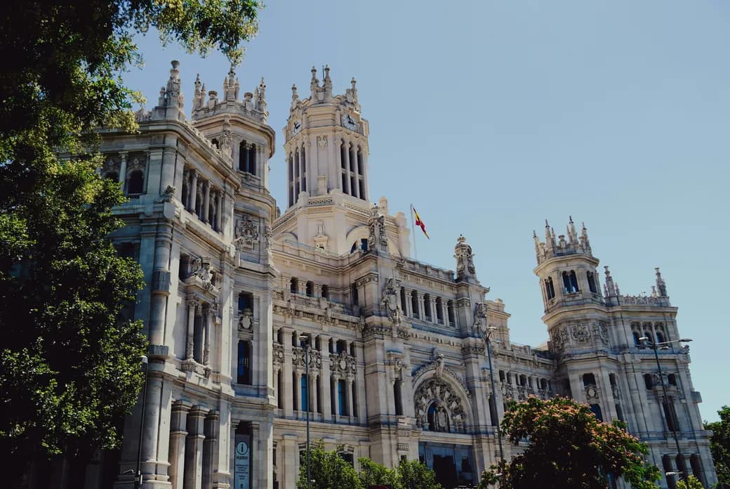 Vista del palau a Madrid