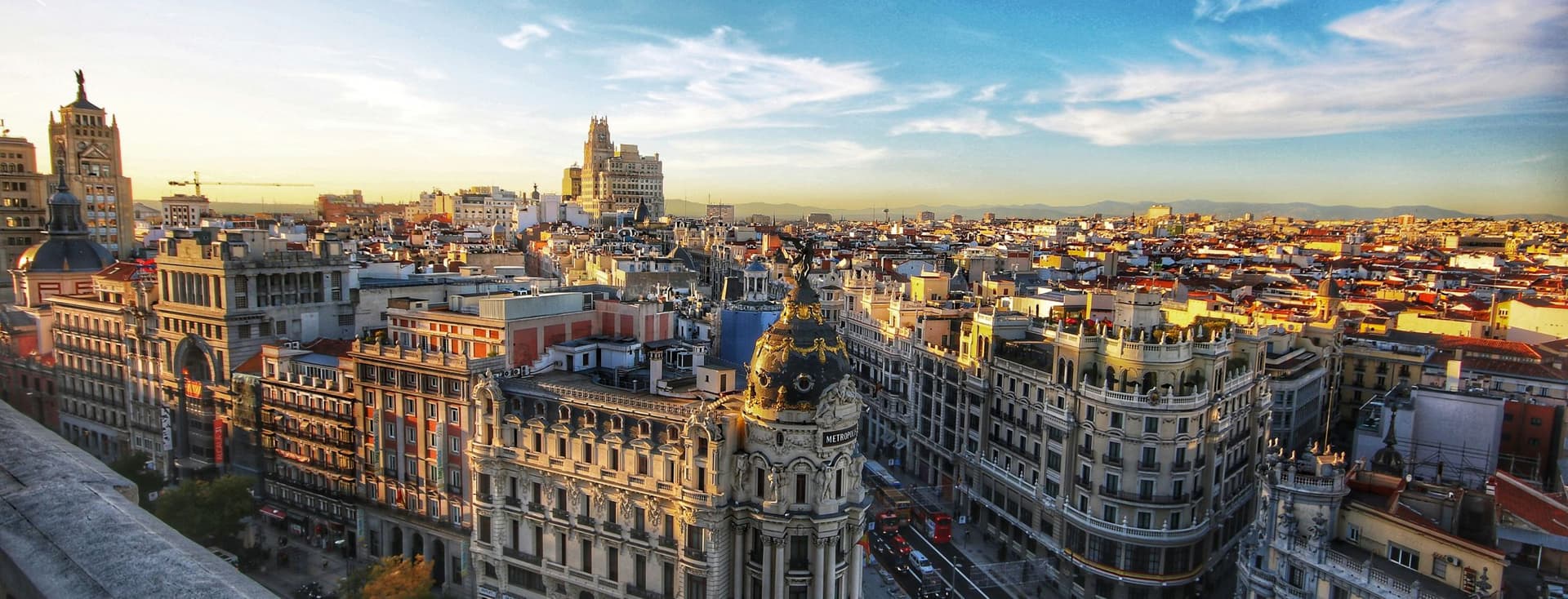 Vista área del centro de Madrid