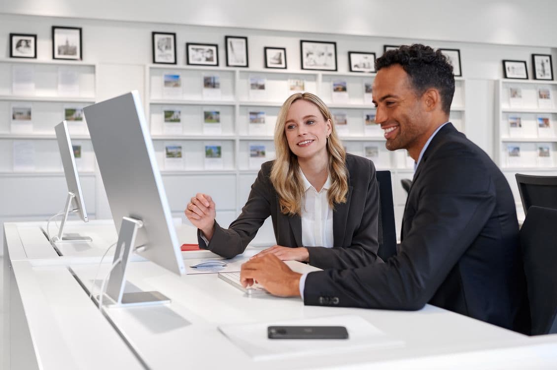 Co working in the office