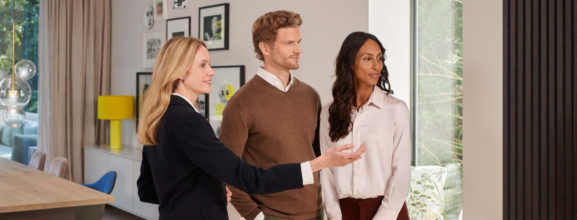 Viewing in a property with clients